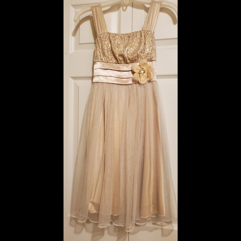 My Michelle Girl's Gold Dress